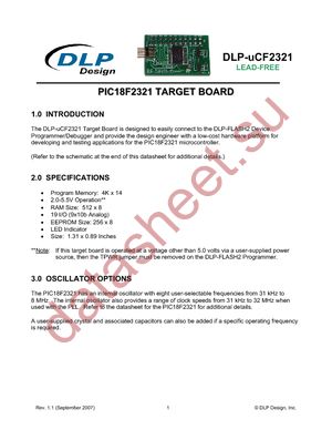 DLP-UCF2321 datasheet  